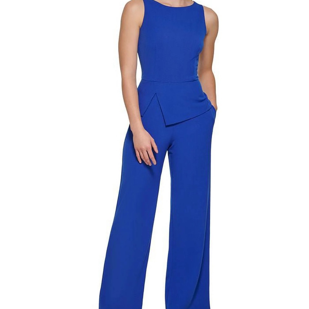 Vince Camuto Women s Bi-Stretch Peplum Jumpsuit